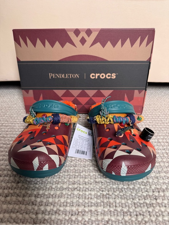 CROCS Shoes - Limited Edition Crocs x Pendleton Classic Lined Clogs Brown & Orange NWT